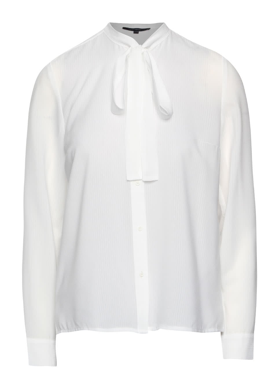 Bílá košile s vázankou French Connection Pippa