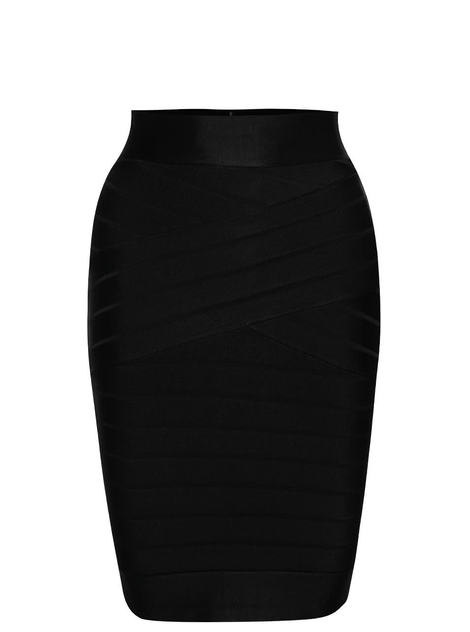 Černá elastická sukně se zipem French Connection Spotlight