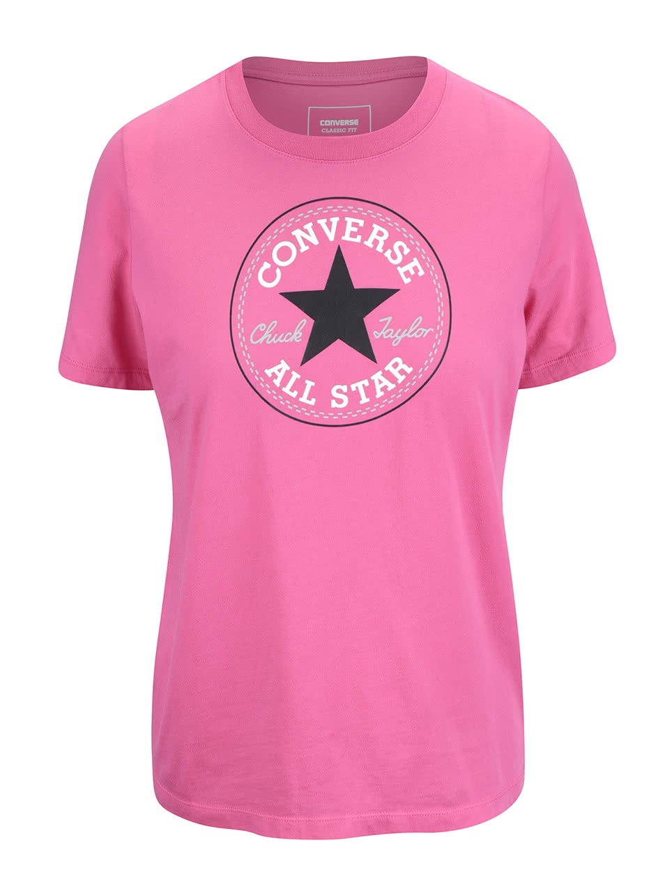 Růžové dámské tričko s logem Converse
