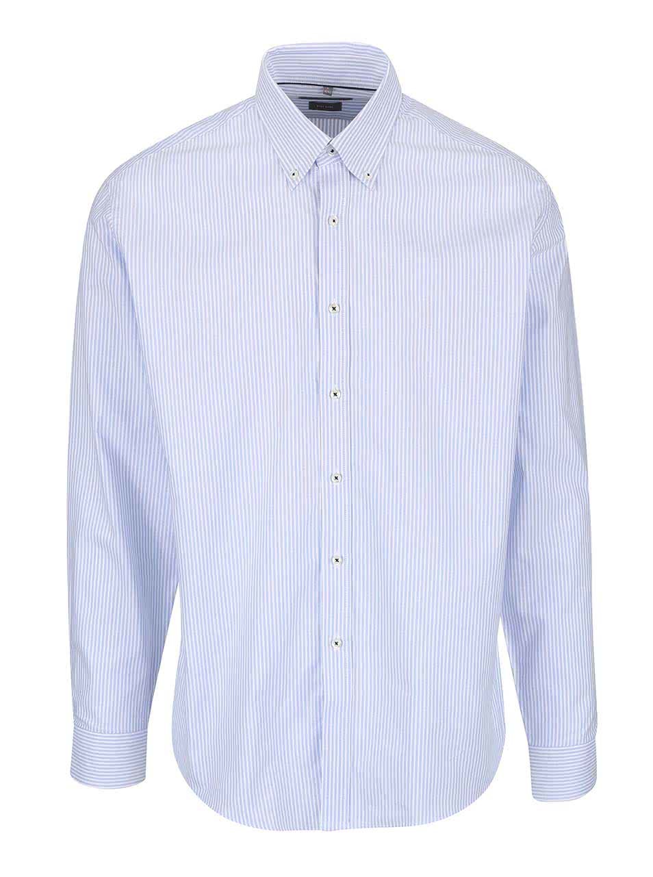 Bílo-modrá pruhovaná pánská košile Seven Seas