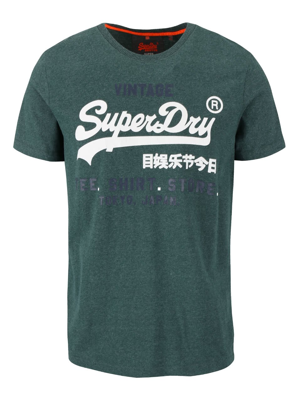 Zelené pánské triko s nápisem Superdry