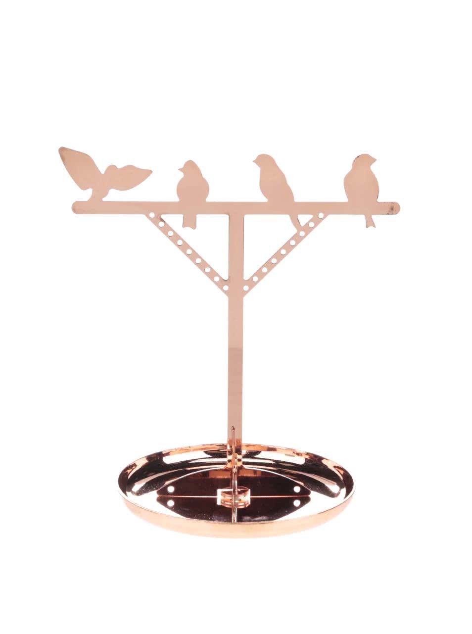 Stojan na šperky s ptáčky v bronzové barvě Kikkerland Bird