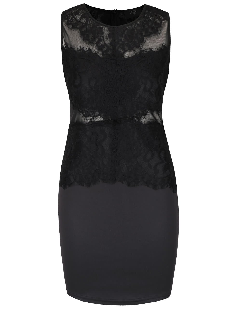Černé přiléhavé šaty s krajkou AX Paris