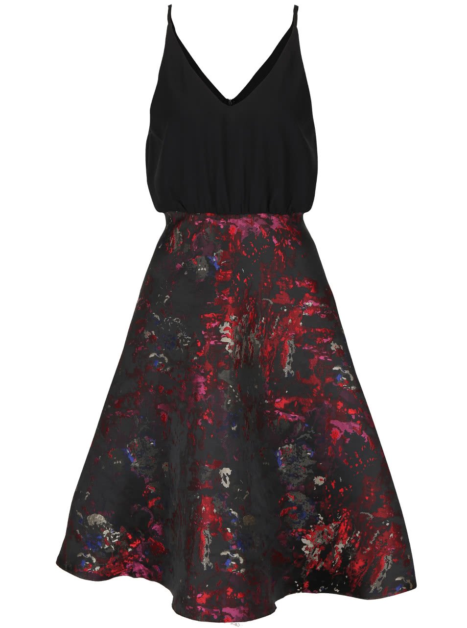 Černé šaty s barevným vzorem AX Paris