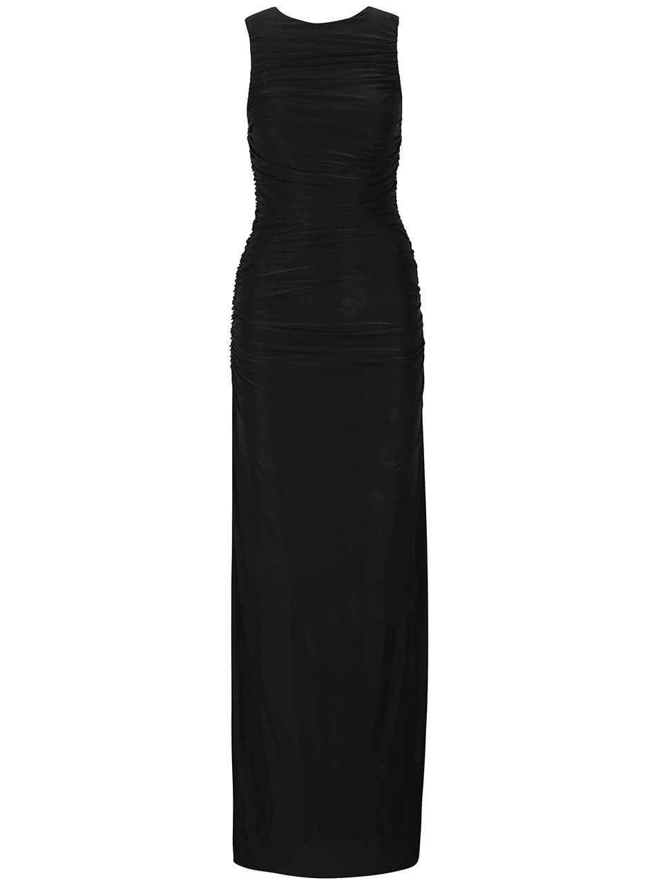 Černé dlouhé nařasené šaty AX Paris