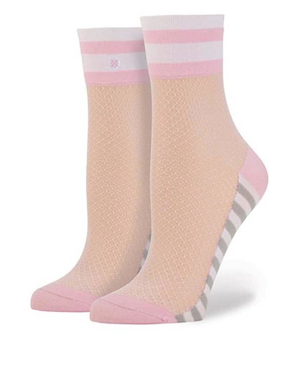 Růžové dámské síťované ponožky Stance Jersey Mesh