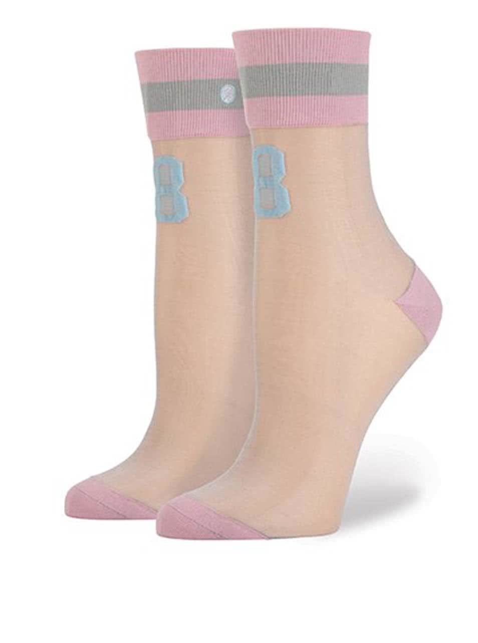 Růžové dámské ponožky s číslem Stance Number
