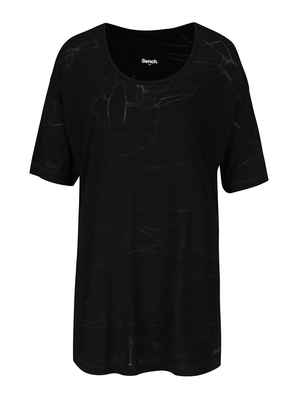 Černé dámské oversize tričko s jemným vzorem Bench Corridor