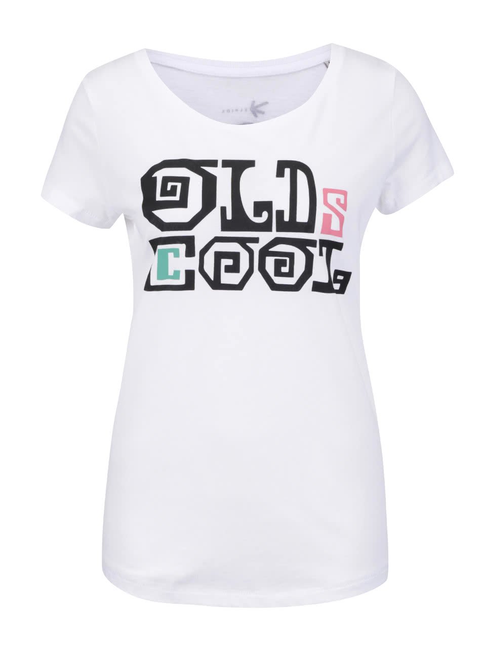 "Dobré" bílé dámské tričko s potiskem Elpida