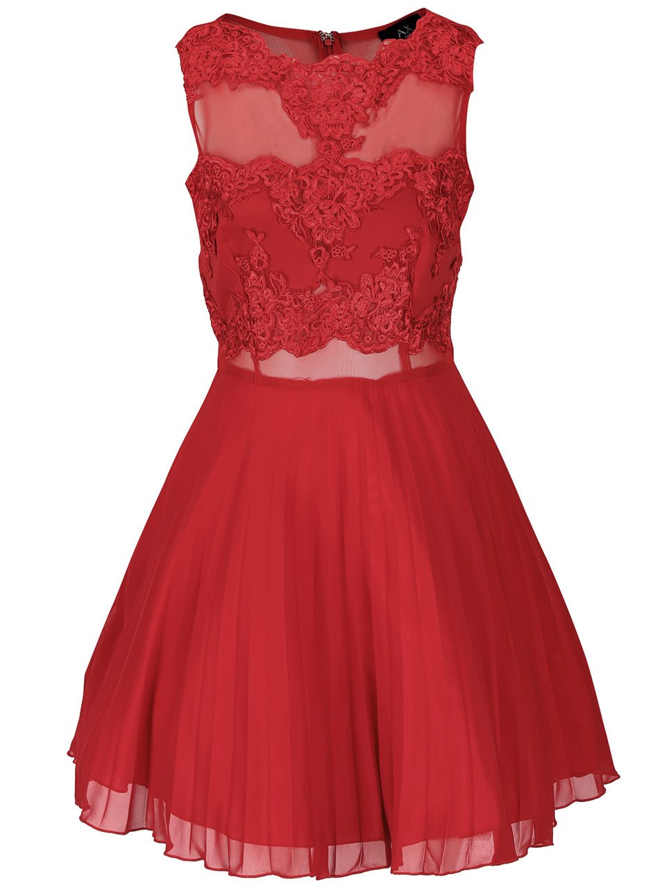 Červené šaty s krajkou AX Paris