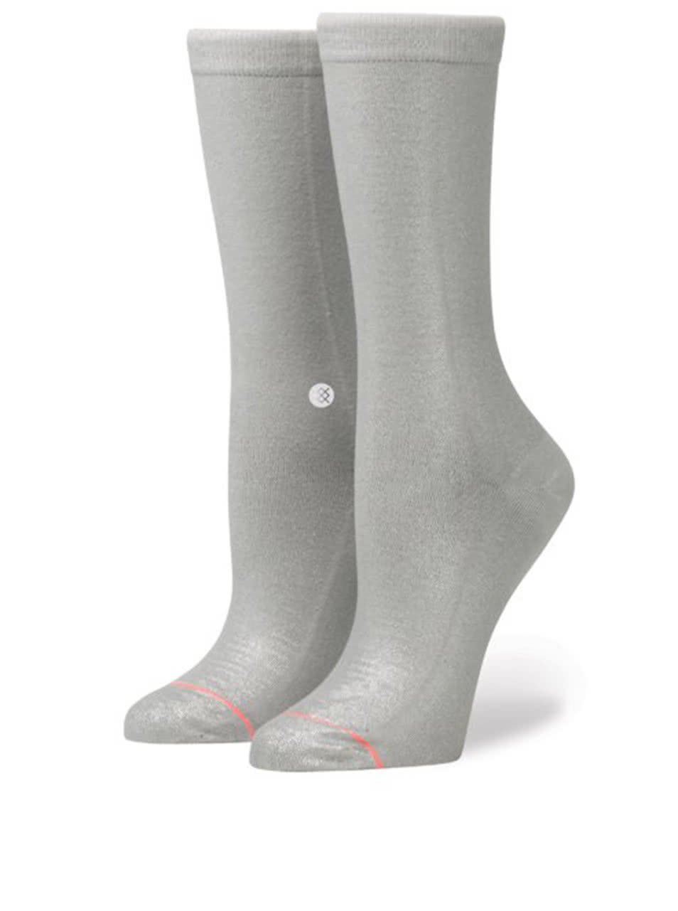 Šedé dámské třpytivé ponožky Stance Silver Bullet