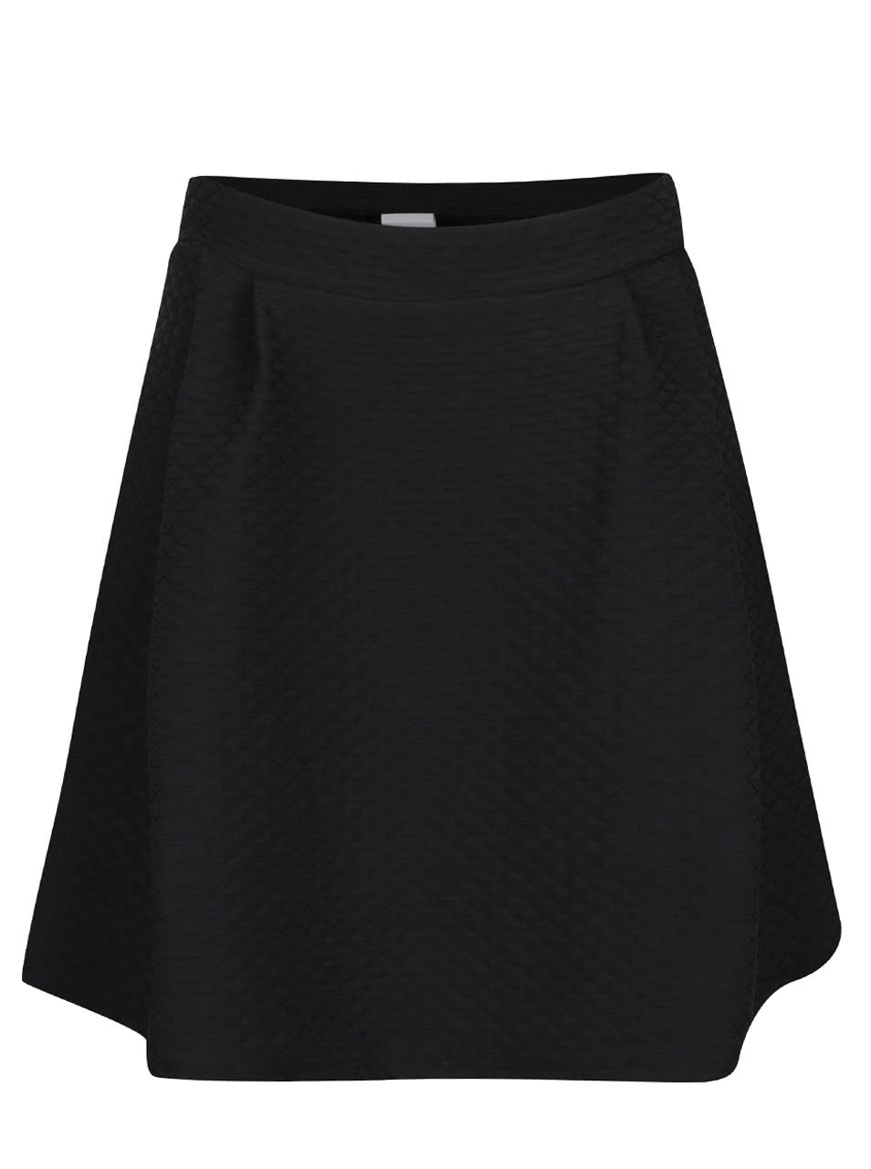 Černá překládaná sukně s jemným plastickým vzorem VILA Mounta