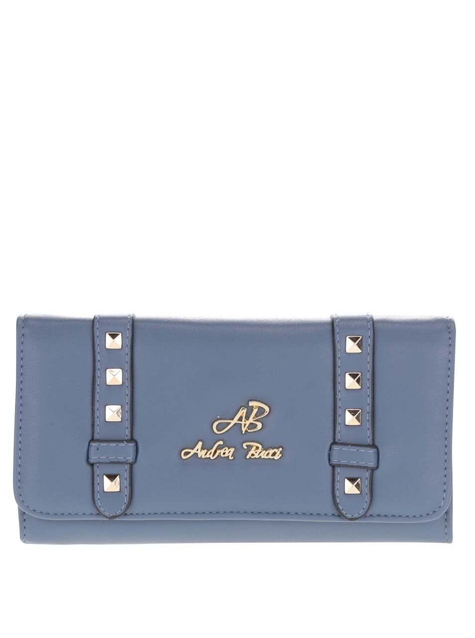 Modrá peněženka s aplikací ve zlaté barvě Andrea Bucci
