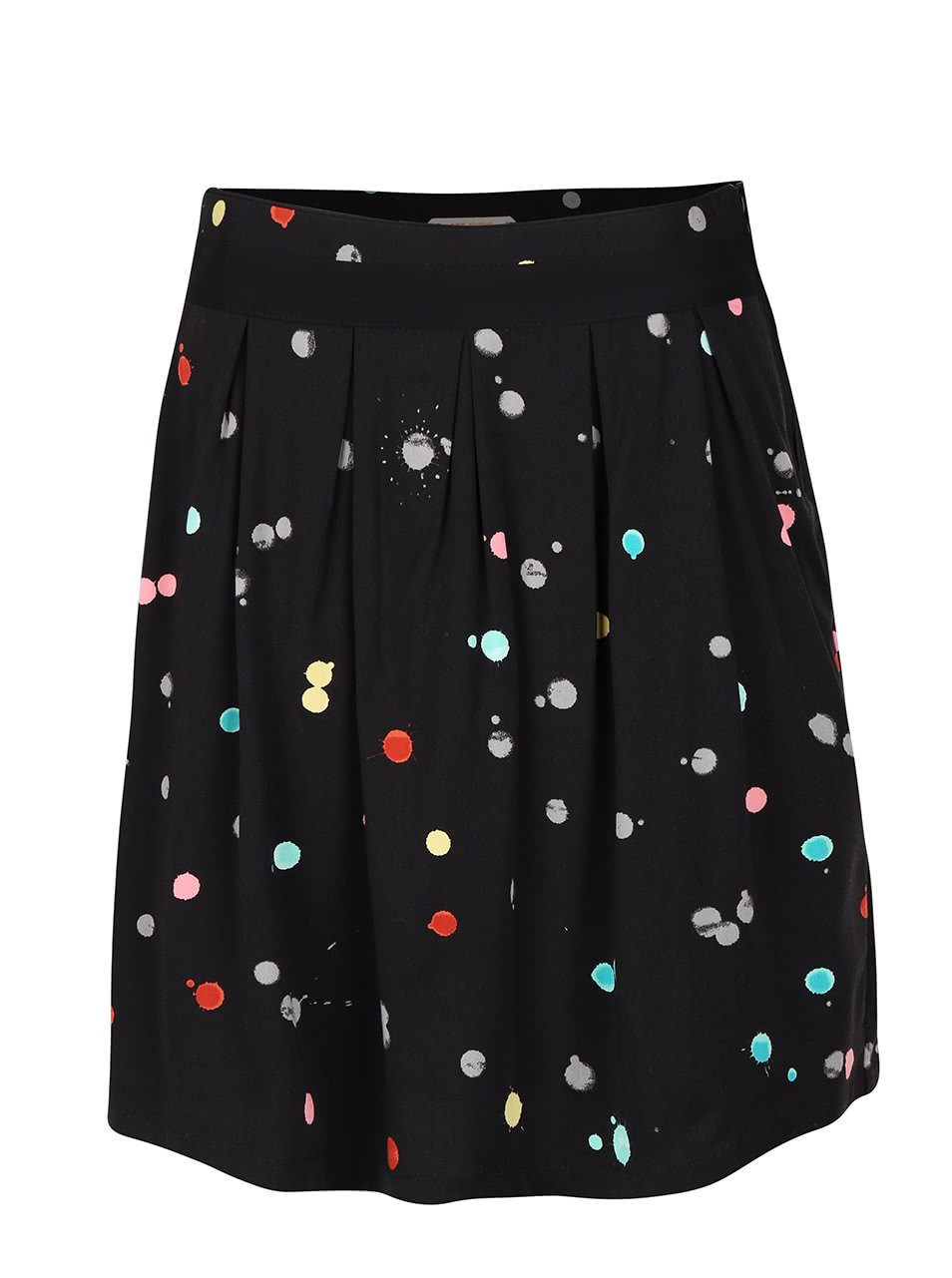 Černá sukně s barevnými puntíky Skunkfunk Libby