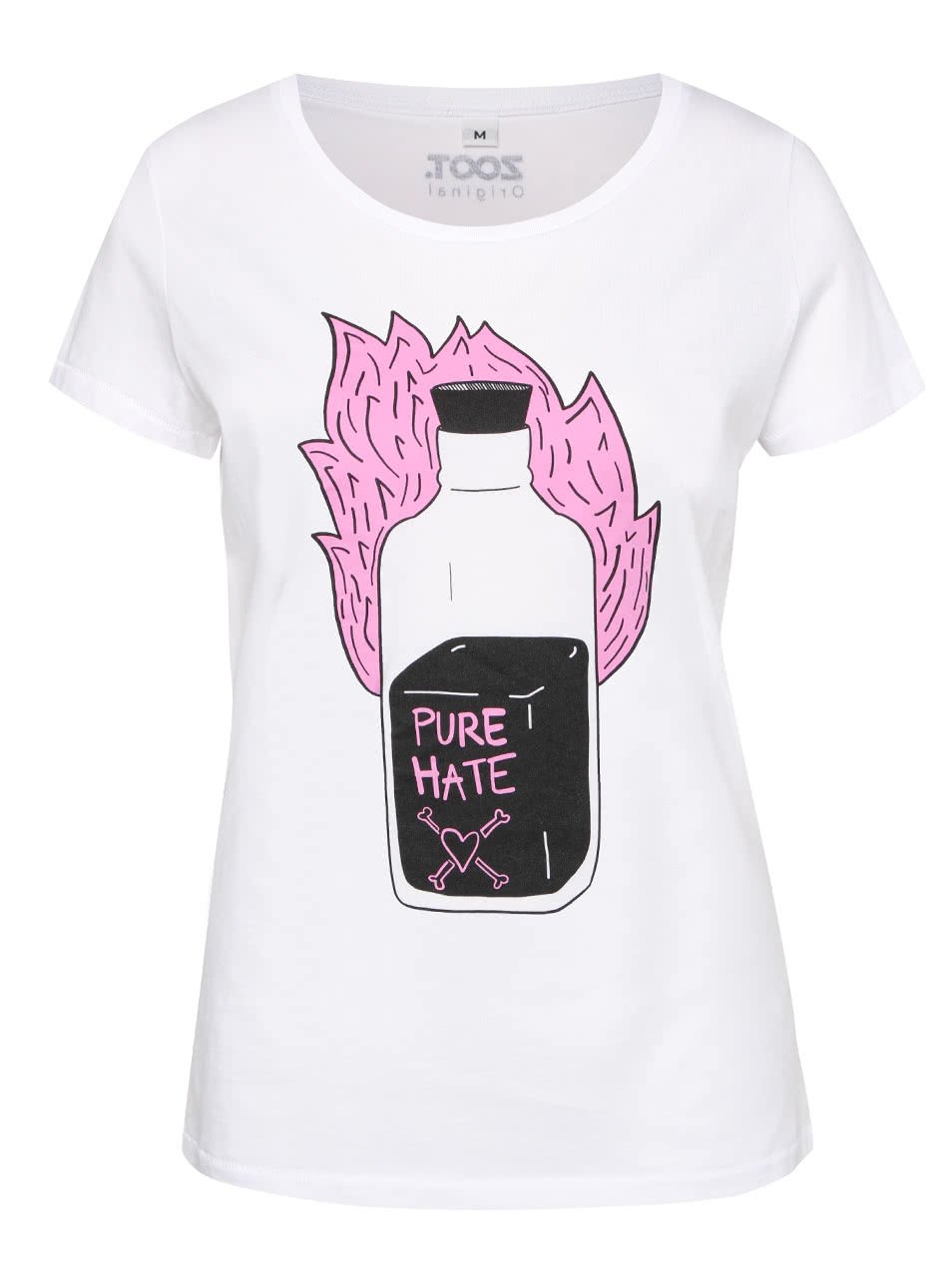 Bílé dámské tričko s potiskem čisté nenávisti ZOOT Originál Poison