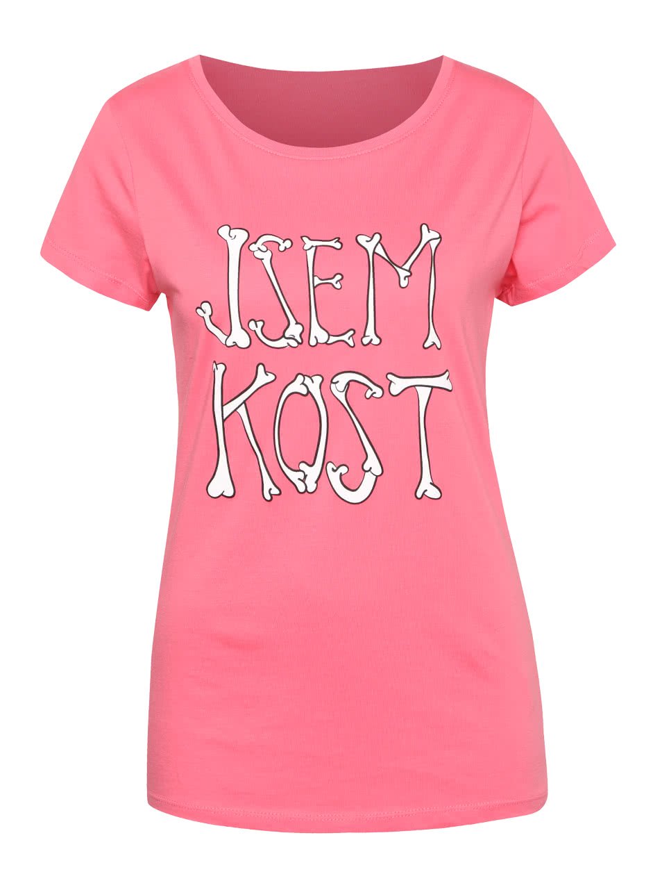 Růžové dámské tričko s nápisem ZOOT Originál Jsem kost