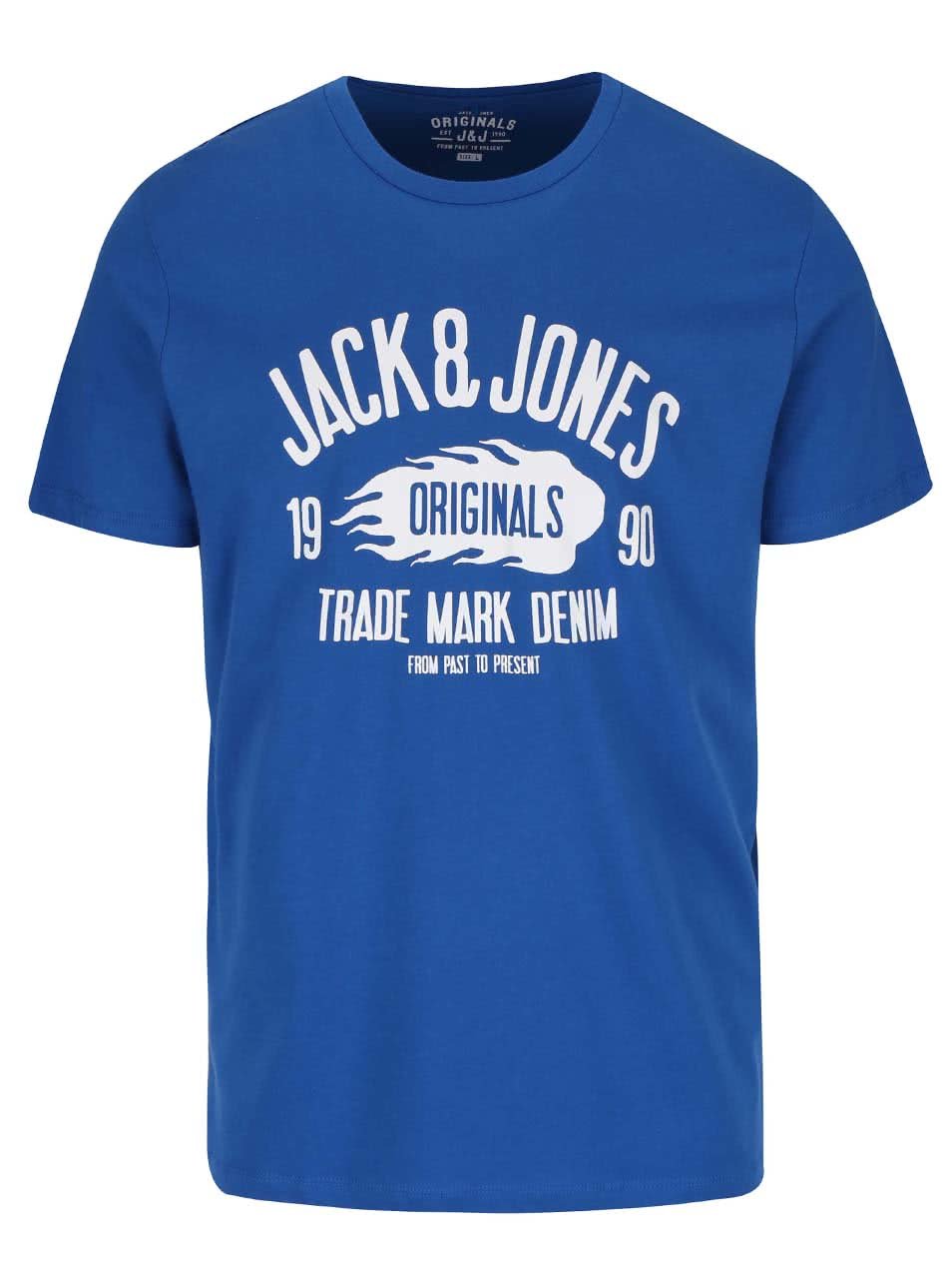 Modré triko s potiskem Jack & Jones Rraffa