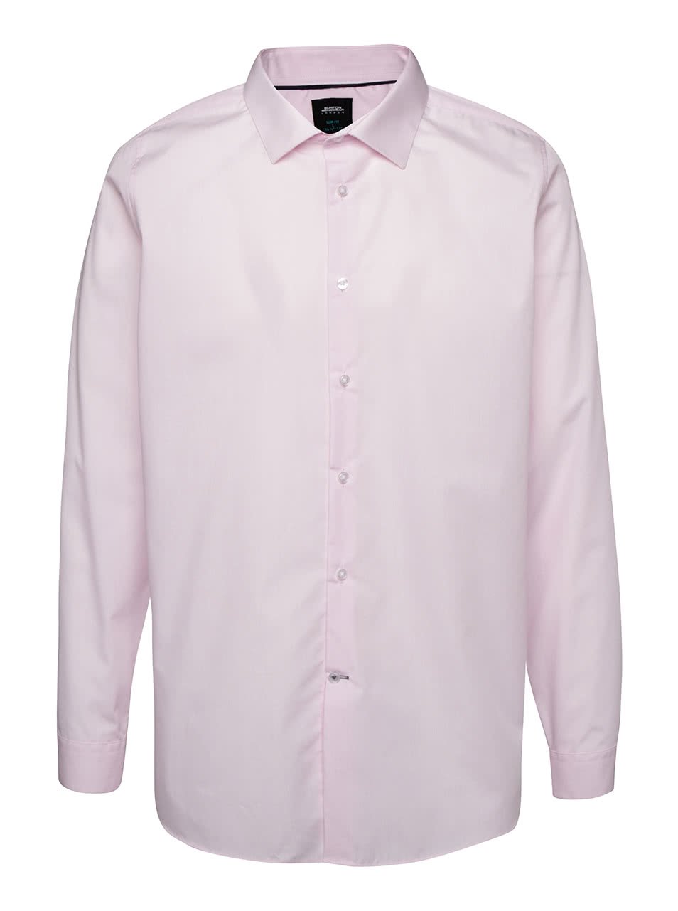 Světle růžová formální slim fit košile Burton Menswear London