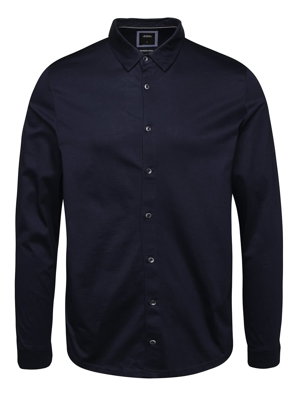 Tmavě modrá košile s dlouhým rukávem Burton Menswear London