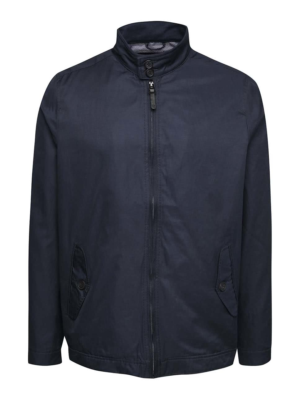 Tmavě modrá lehká bunda na zip Burton Menswear London