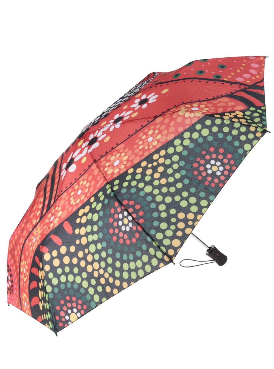 Oranžový vzorovaný deštník Desigual Lluka