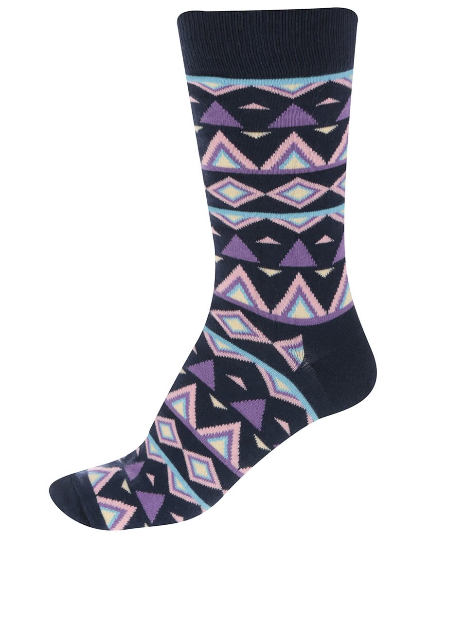 Tmavě modré pánské ponožky se vzorem Happy Socks Temple