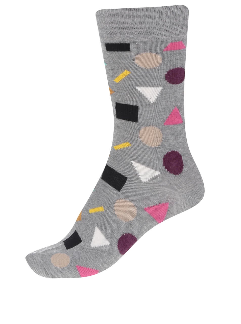 Šedé dámské ponožky se vzorem Happy Socks Play