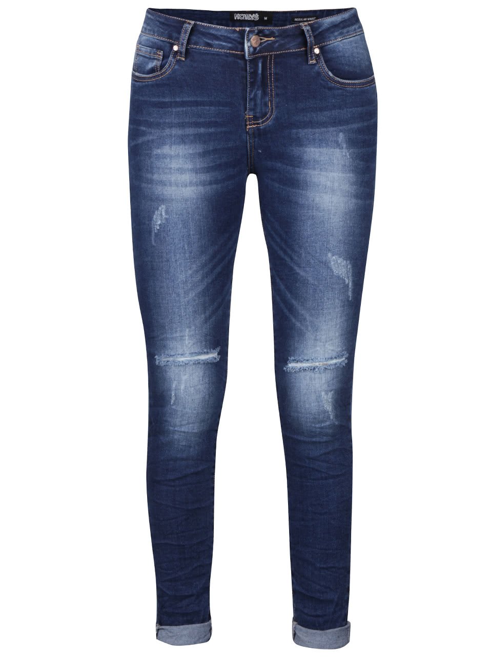 Tmavě modré vyšisované džíny s roztrhanými detaily Haily´s Zoe