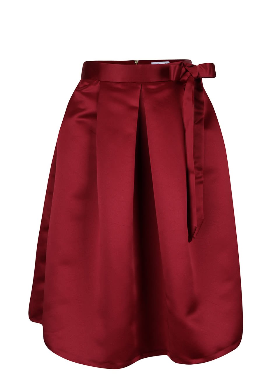 Vínová sukně s mašlí a kapsami Closet
