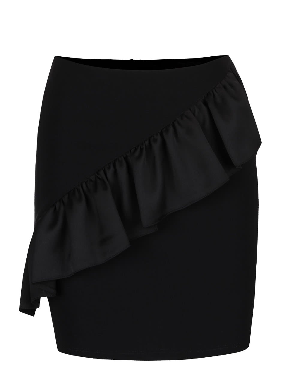 Černá krátká sukně s volánem Miss Selfridge