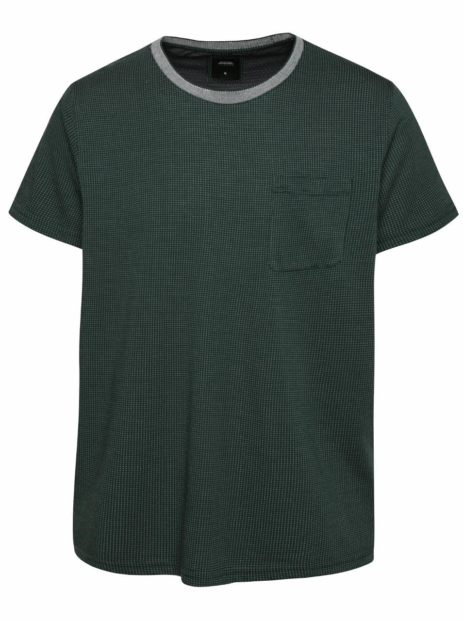 Tmavě zelené triko se vzorem Burton Menswear London