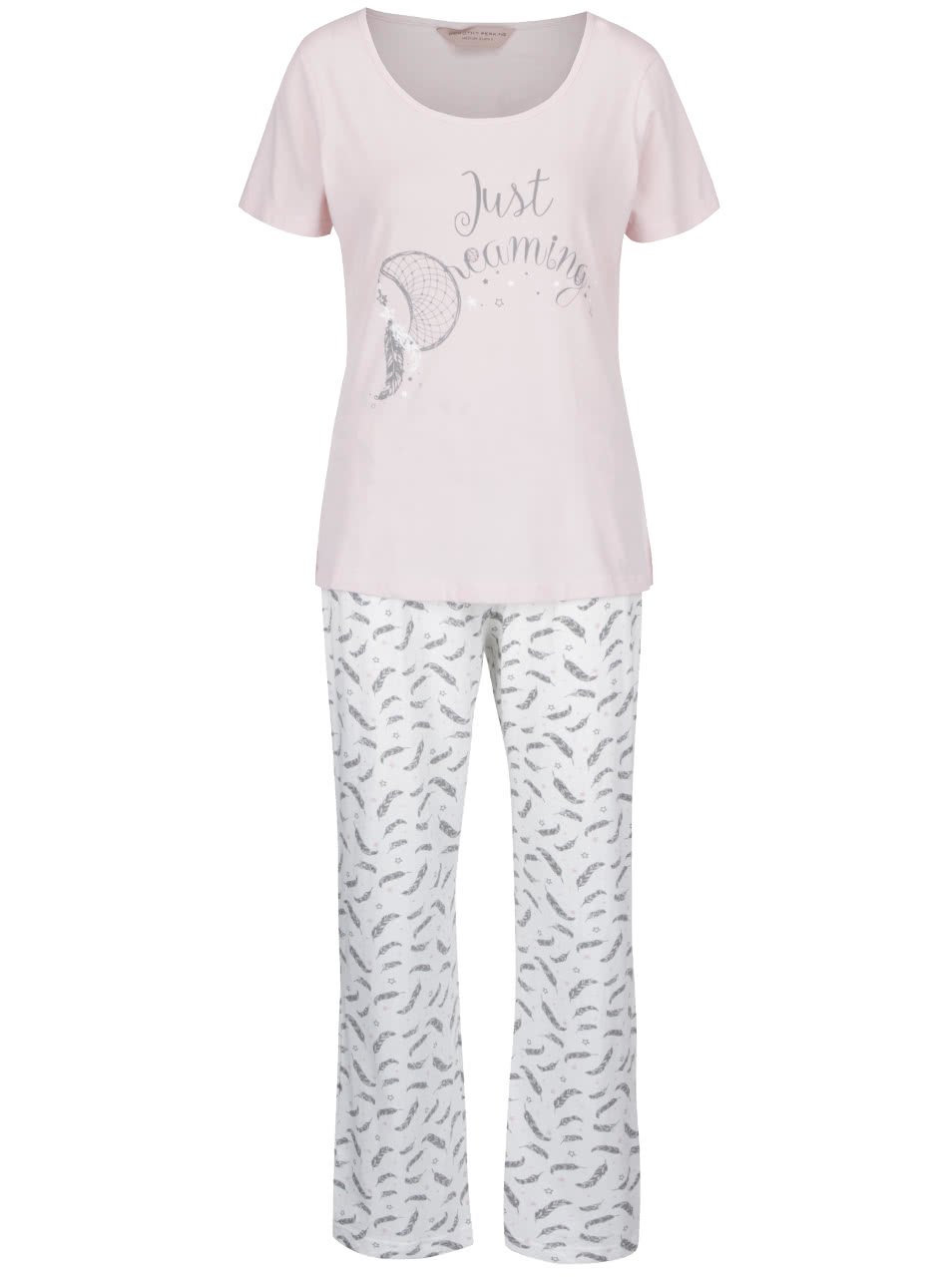 Světle růžové pyžamo s pírky Dorothy Perkins