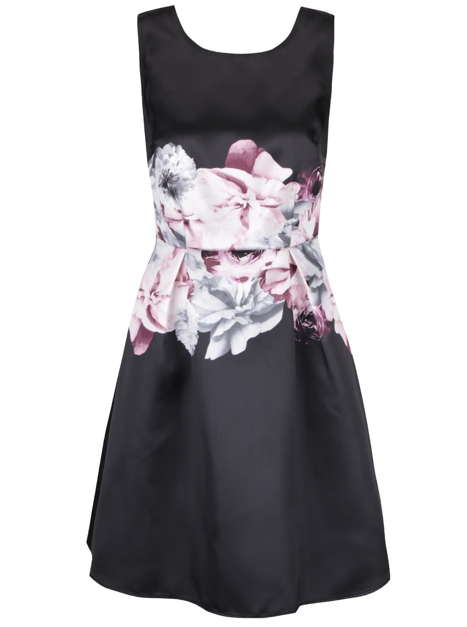 Černé šaty s růžovými květy Dorothy Perkins