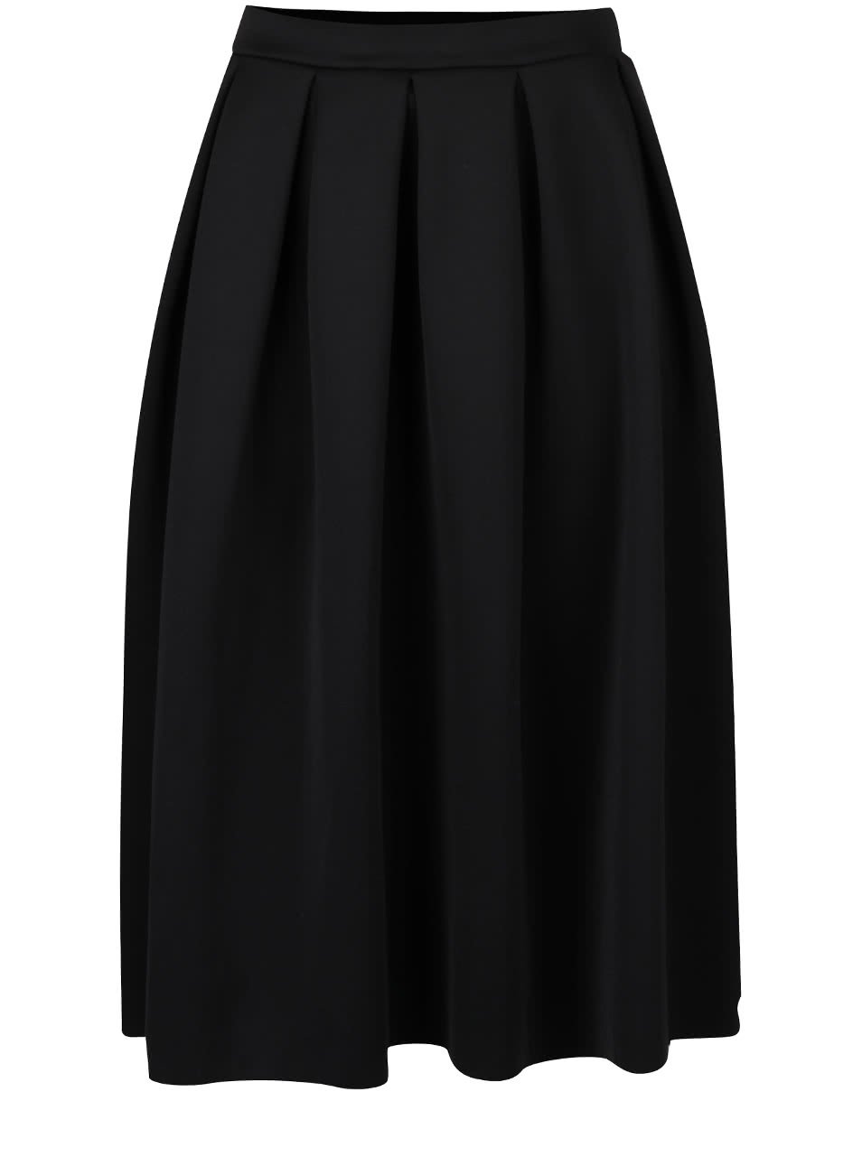 Černá překládaná sukně s pružným pasem Dorothy Perkins