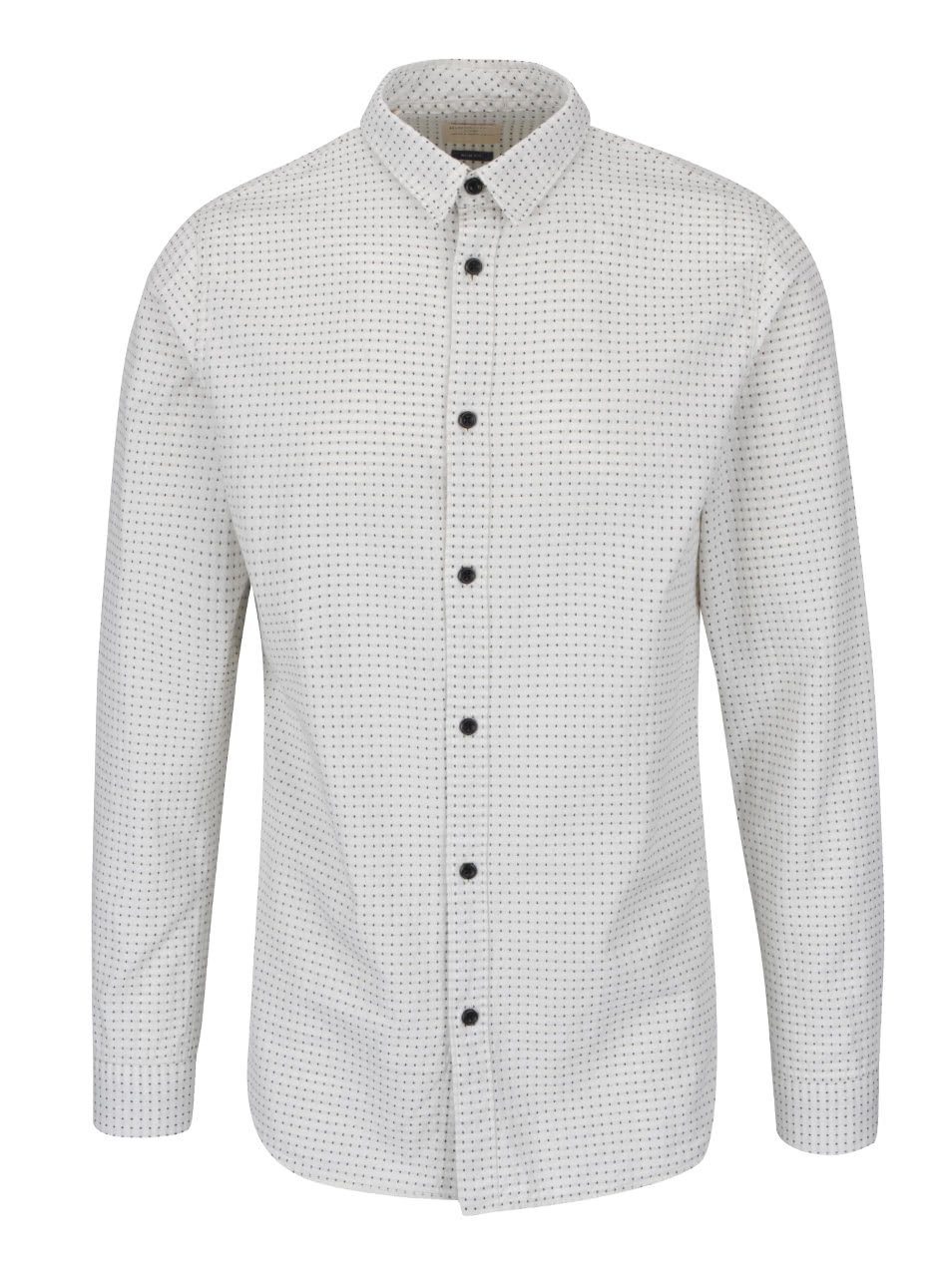 Béžová vzorovaná neformální košile Selected Homme Jaquard