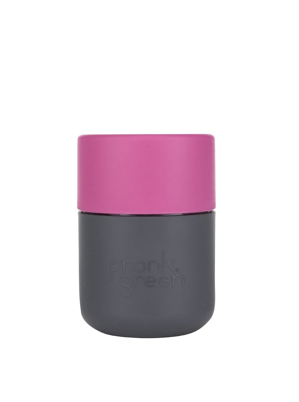 Tmavě šedý SmartCup s růžovým víčkem Frank Green 230 ml