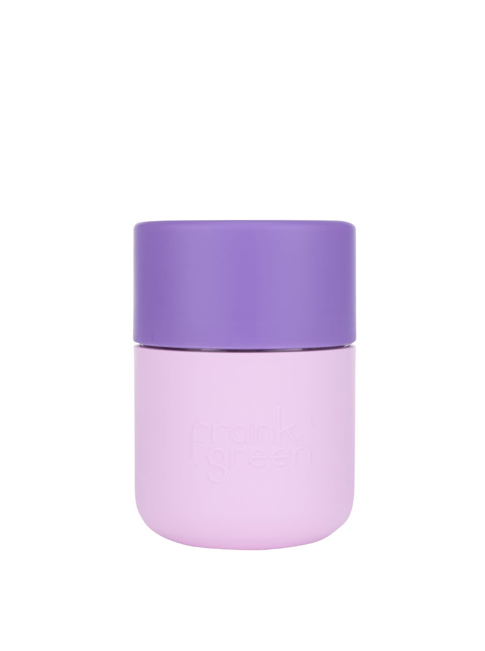 Růžový SmartCup s fialovým víčkem Frank Green 230 ml
