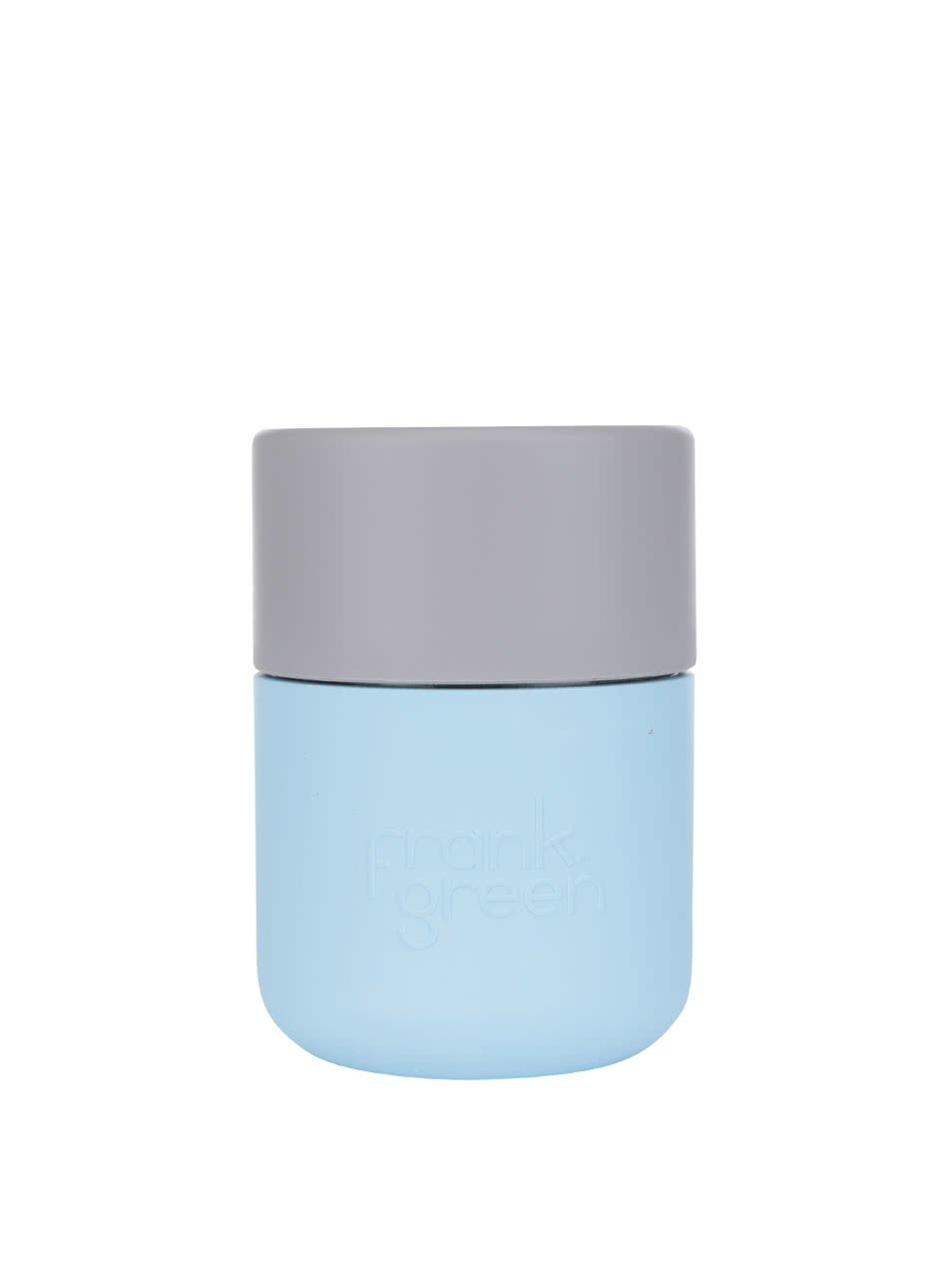Světle modrý SmartCup s šedým víčkem Frank Green 230 ml