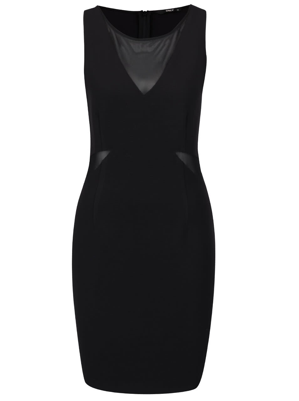 Černé šaty s průsvitnými detaily ONLY Mafer