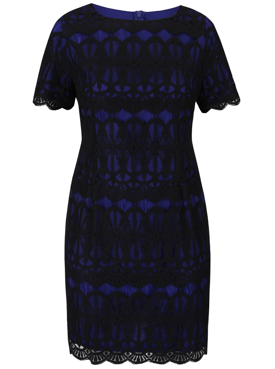 Černo-modré krajkové šaty Dorothy Perkins Curve