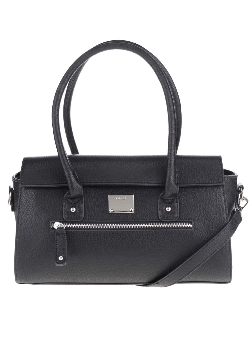 Černá kabelka s detaily ve stříbrné barvě Gionni Lia