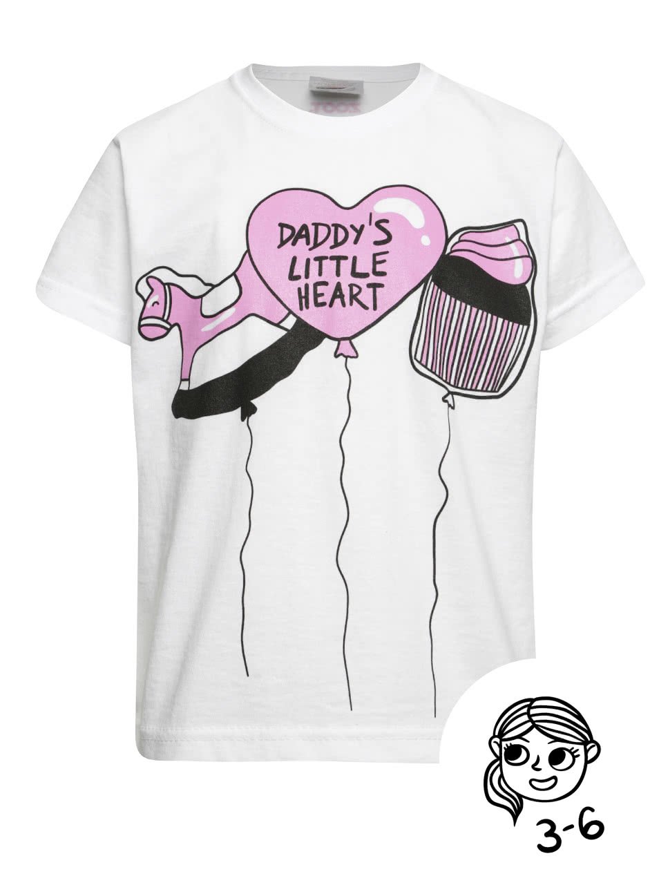 Bílé holčičí triko ZOOT Kids - Daddy's little heart