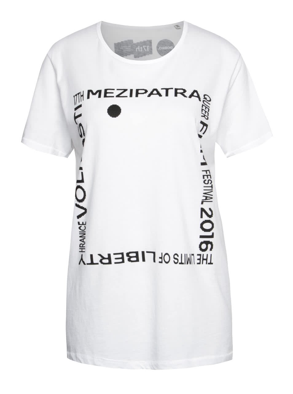 "Dobré" bílé unisex tričko pro Mezipatra "Dobré" bílé unisex tričko pro Mezipatra
