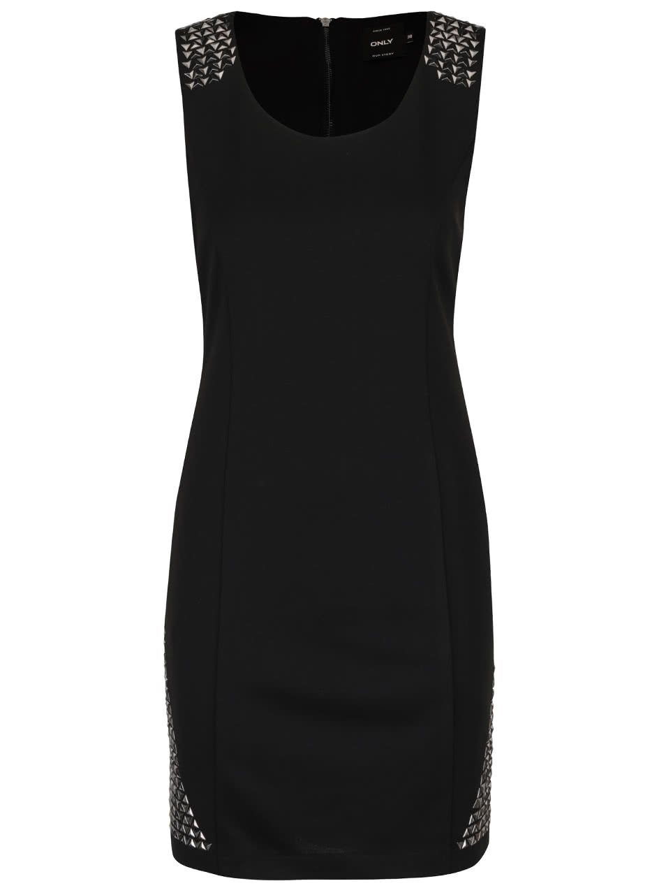 Černé šaty s plastickými ozdobnými detaily ONLY Sia