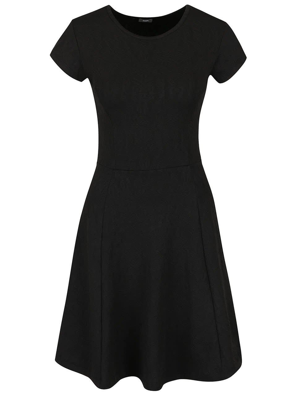 Černé šaty s jemným plastickým vzorem ZOOT