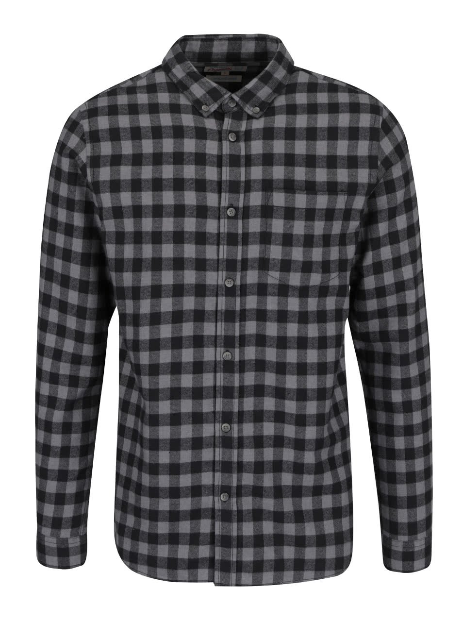 Černo-šedá kostkovaná slim košile Jack & Jones William