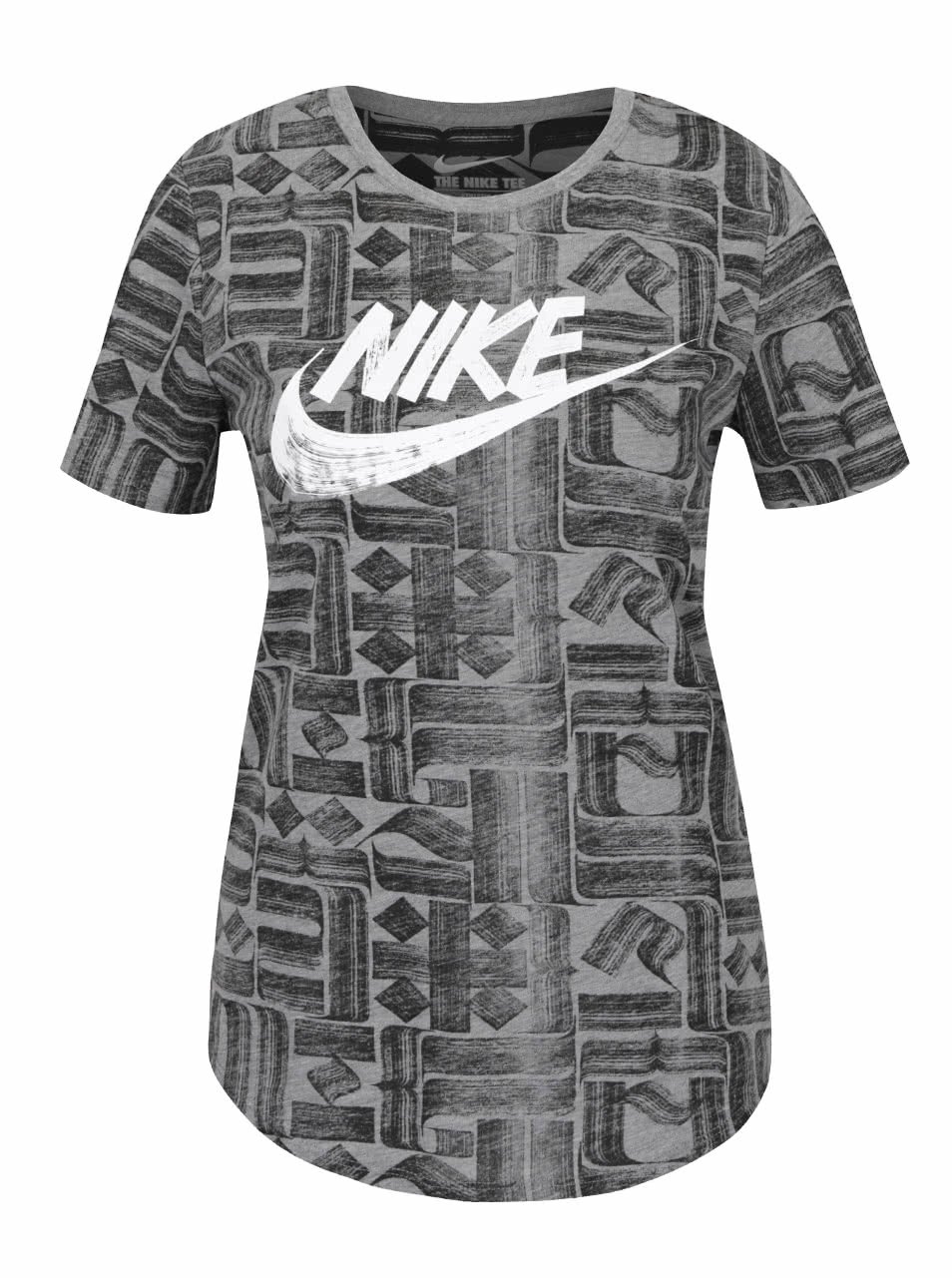 Černo-šedé dámské tričko s krátkým rukávem Nike