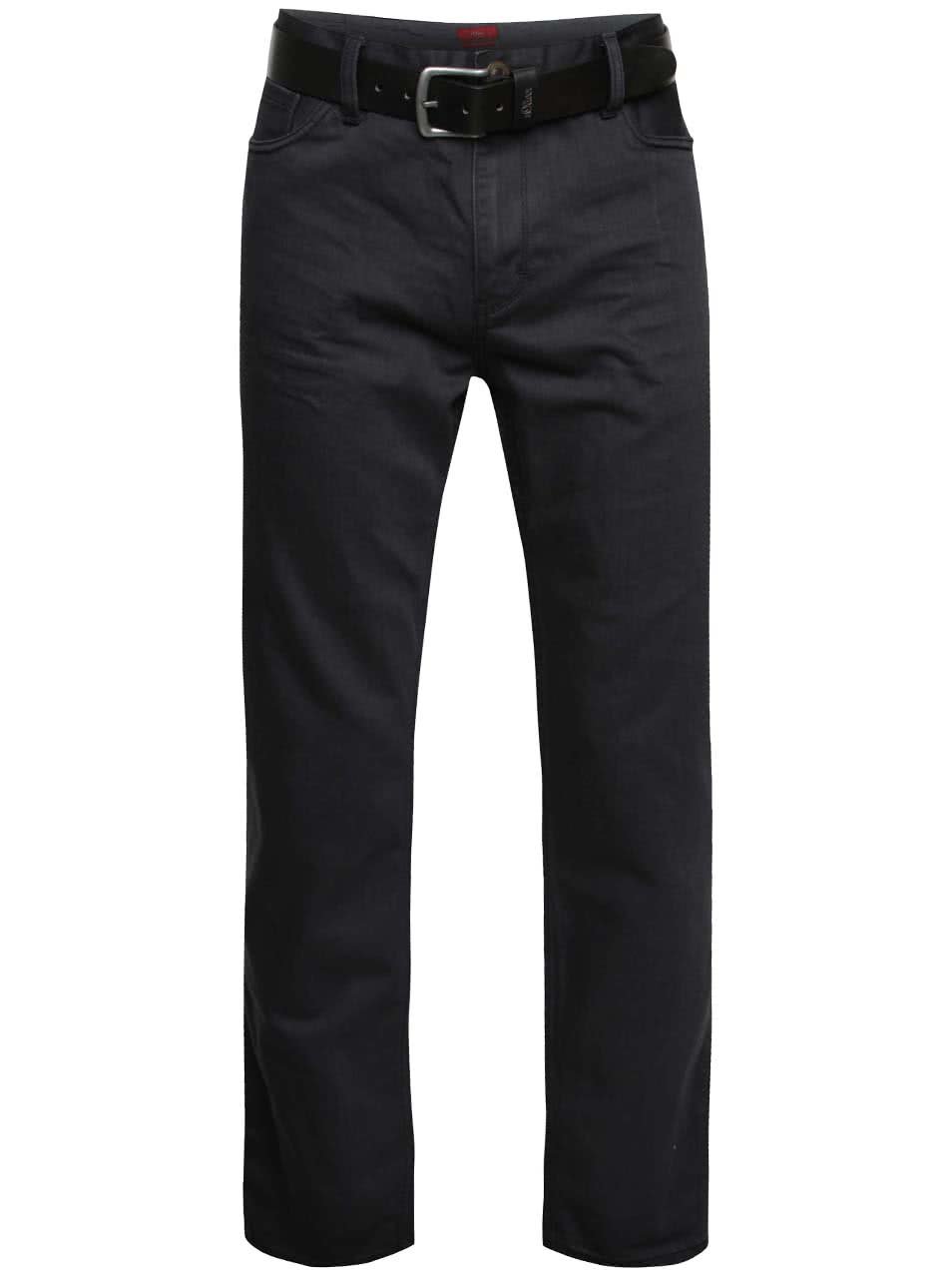 Tmavě šedé pánské džíny s páskem s.Oliver