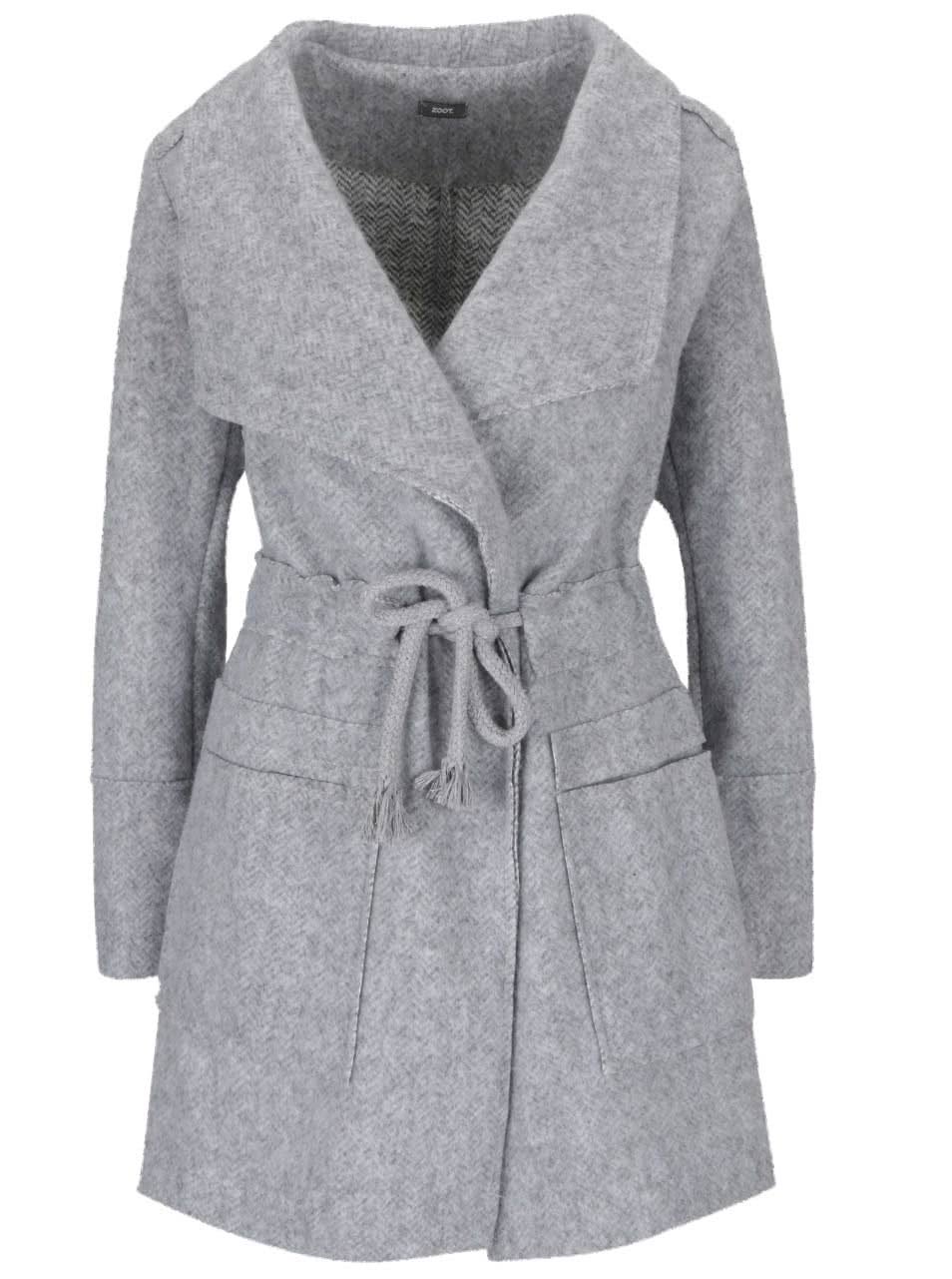 Světle šedý kabát ZOOT Simple