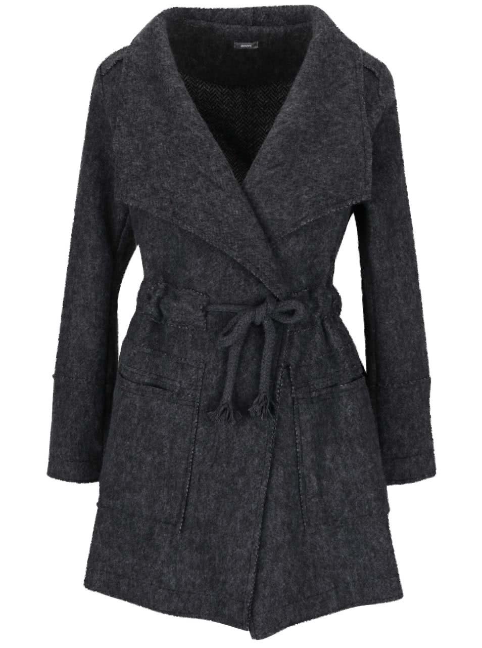Tmavě šedý kabát ZOOT Simple